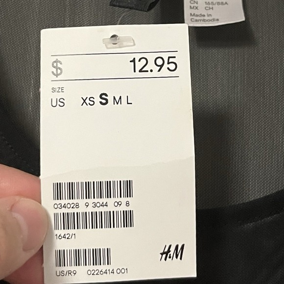 NWT H&M Black Mini Dress with Illusion Neckline NEW - Picture 3 of 6